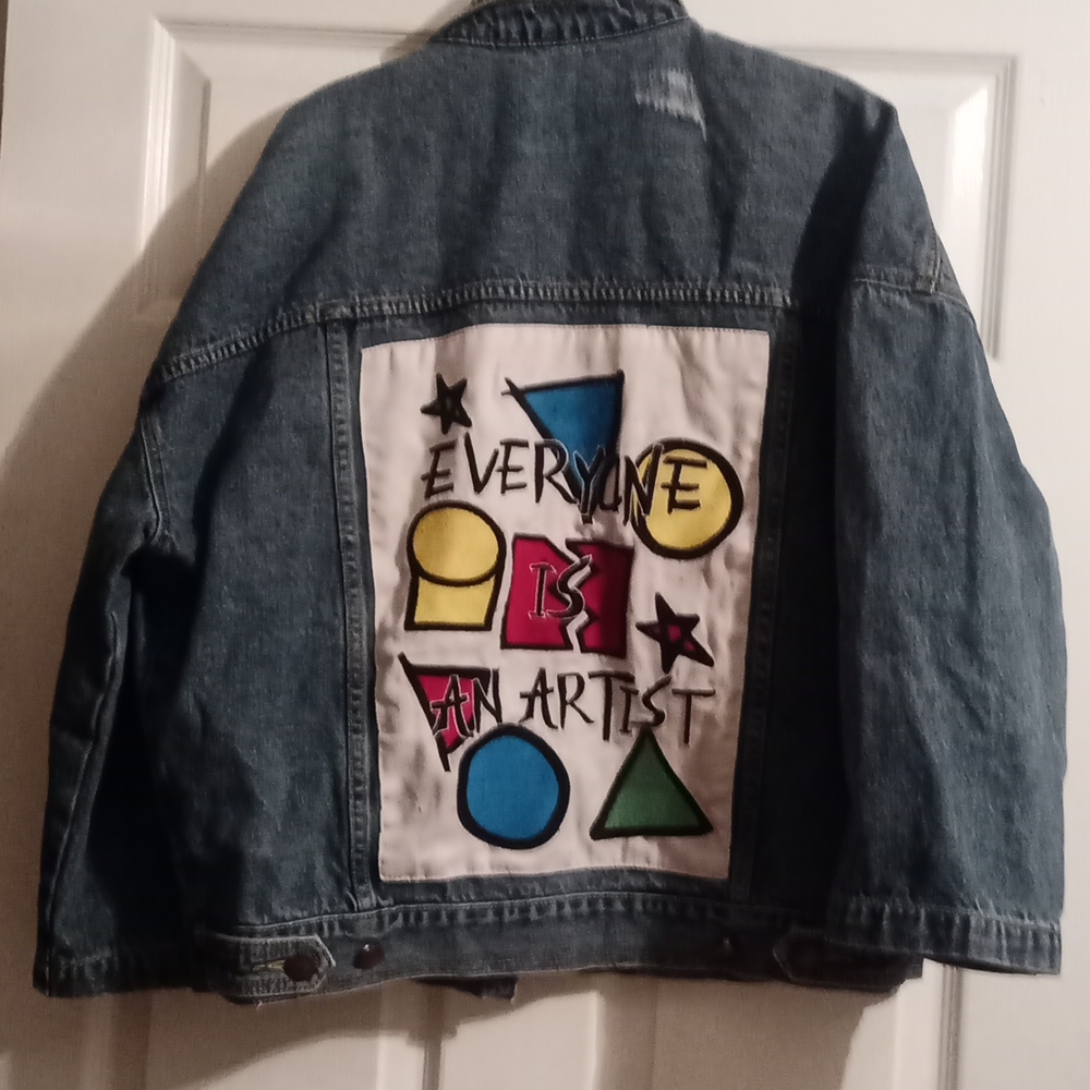 ELF SACK DISTRESSED/VINTAGE STYLE DENIM JACKET
